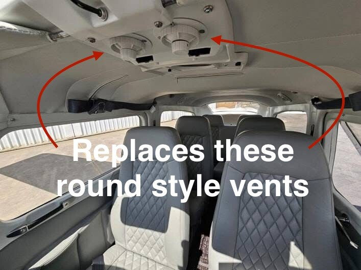 ✈️ Cessna 172 182 206 210 style EYEBALL AIR VENT UPGRADE PN: SVK0813610-3