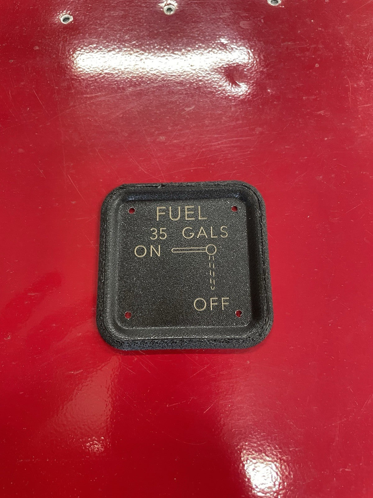 Cessna 150 152 style 35gal FUEL SELECTOR PLATE , P/N SVK0410218-1 ,SVK0410218-10