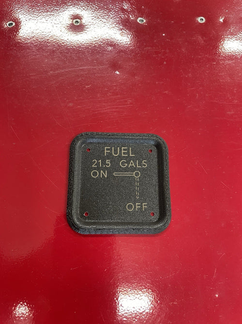 Cessna 150 152 style 21.5gal FUEL SELECTOR PLATE ,P/NSVK0410218-1, SVK0410218-10