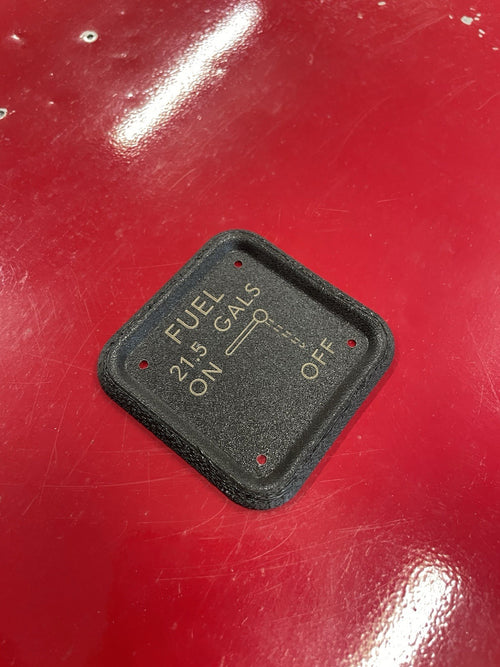 Cessna 150 152 style 21.5gal FUEL SELECTOR PLATE ,P/NSVK0410218-1, SVK0410218-10