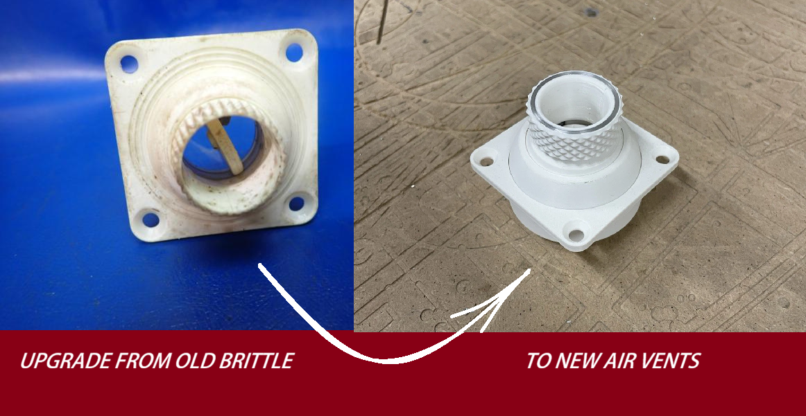 ✈️ Cessna 177 style EYEBALL AIR VENT UPGRADE PN: SVK168001-0102