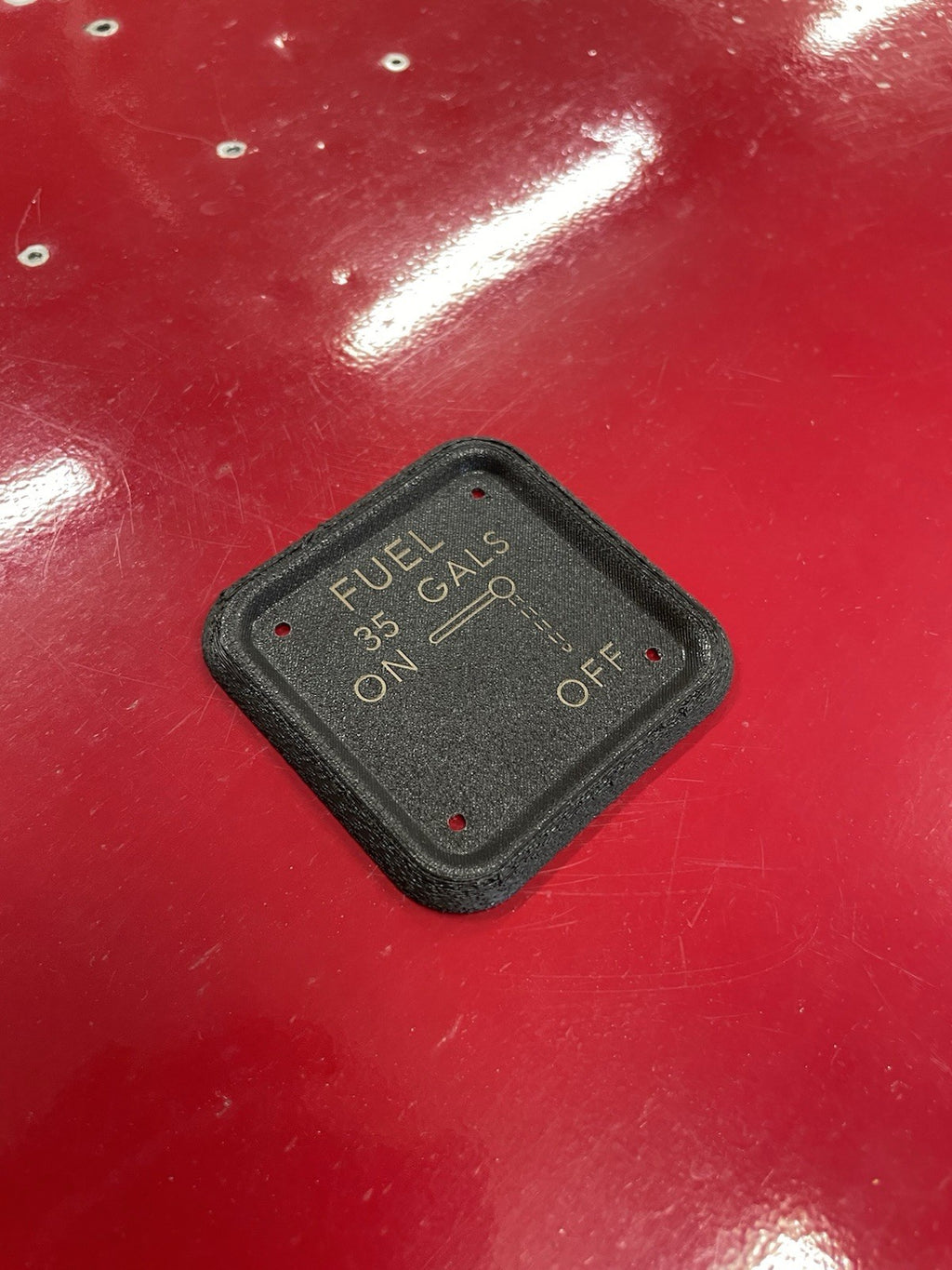 Cessna 150 152 style 35gal FUEL SELECTOR PLATE , P/N SVK0410218-1 ,SVK0410218-10