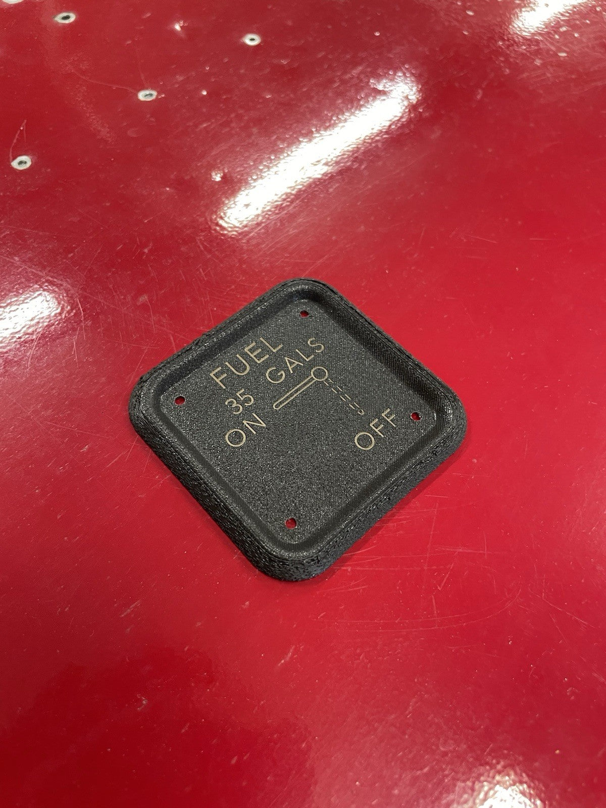 Cessna 150 152 style 35gal FUEL SELECTOR PLATE , P/N SVK0410218-1 ,SVK0410218-10