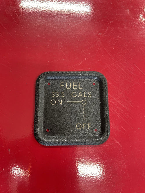 Cessna 150 152 style 33.5gal FUEL SELECTOR PLATE ,P/N SVK0410218-1,SVK0410218-10