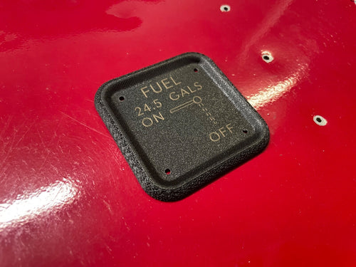 Cessna 150 152 style 24.5gal FUEL SELECTOR PLATE , P/NSVK0410218-1,SVK0410218-10