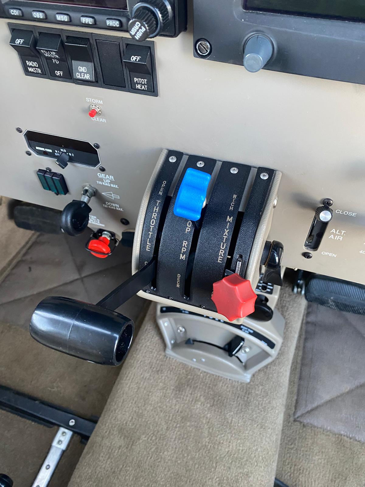 ✈️ Piper Pa-32 style NEW ENGINE CONTROL PLATE QUADRANT, PN: SVK69669-44